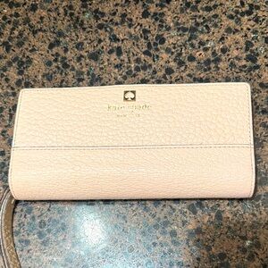 kate spade pale Pink Leather Wallet wristlet